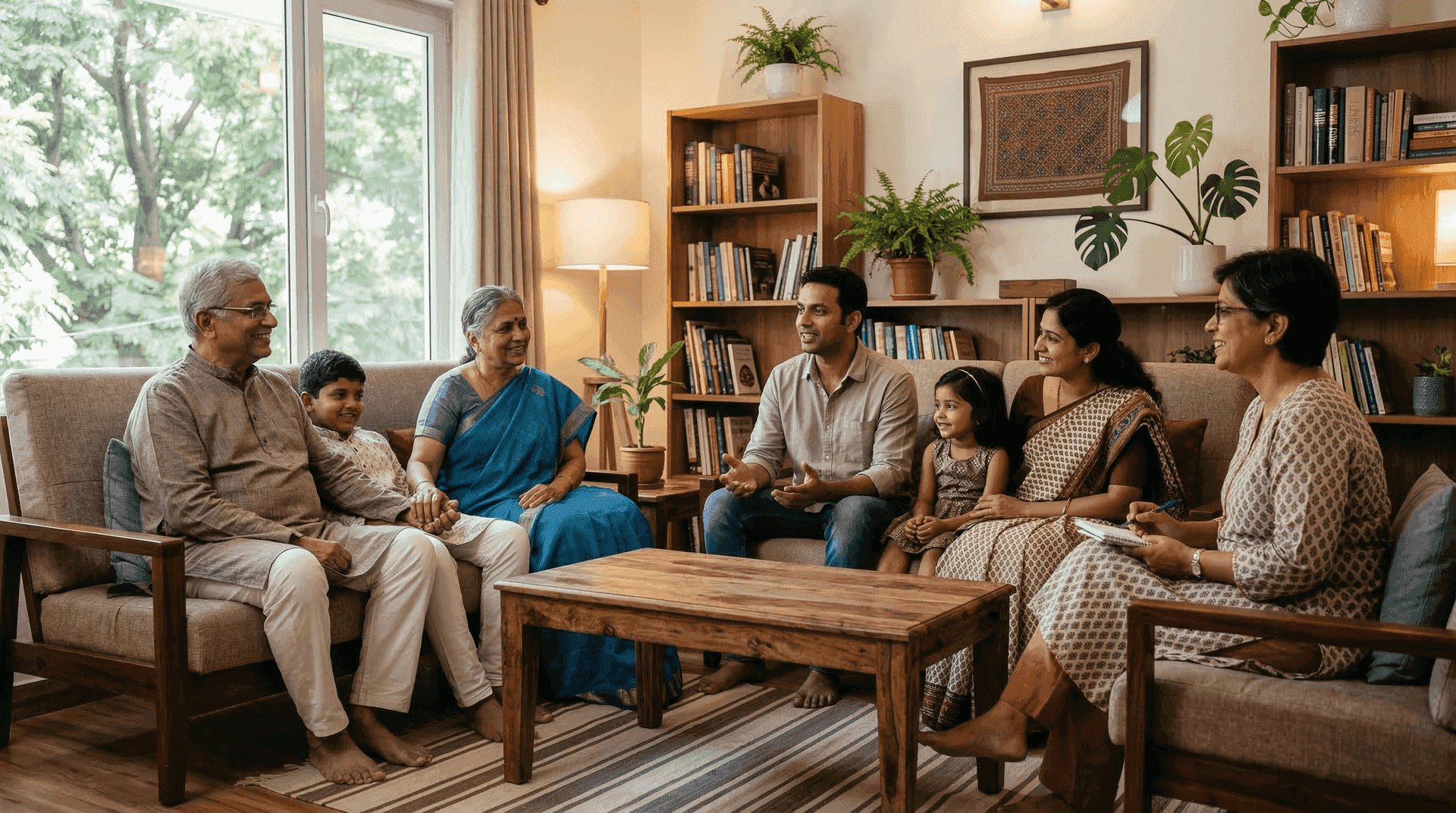 Professional therapy session in a warm, welcoming environment